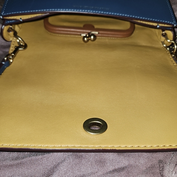 COACH Dinky 1941 Cornflower Blue Glove Tanned Leather Crossbody - Picture 10 of 12